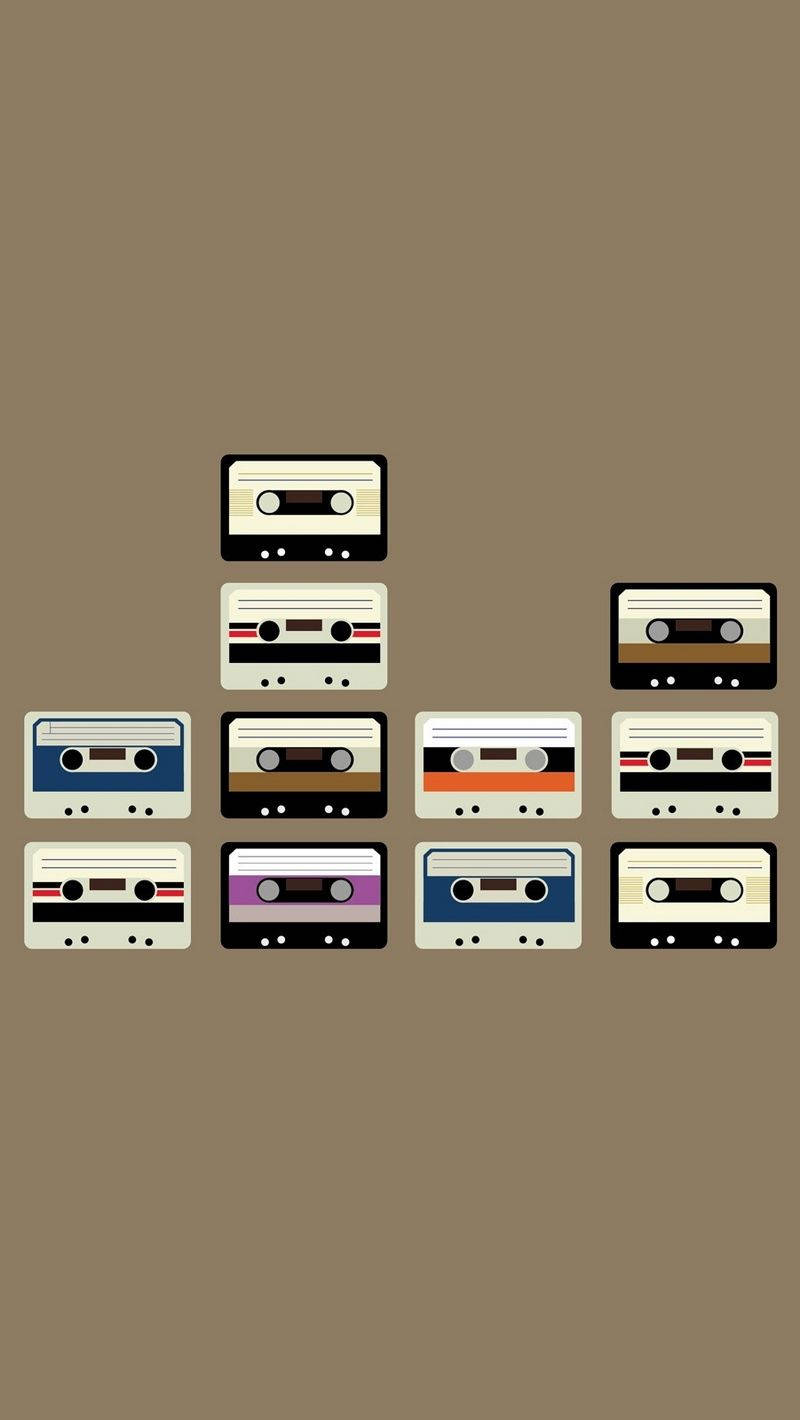 vintage cassette tapes, retro aesthetic, iPhone, HD Phone Wallpaper