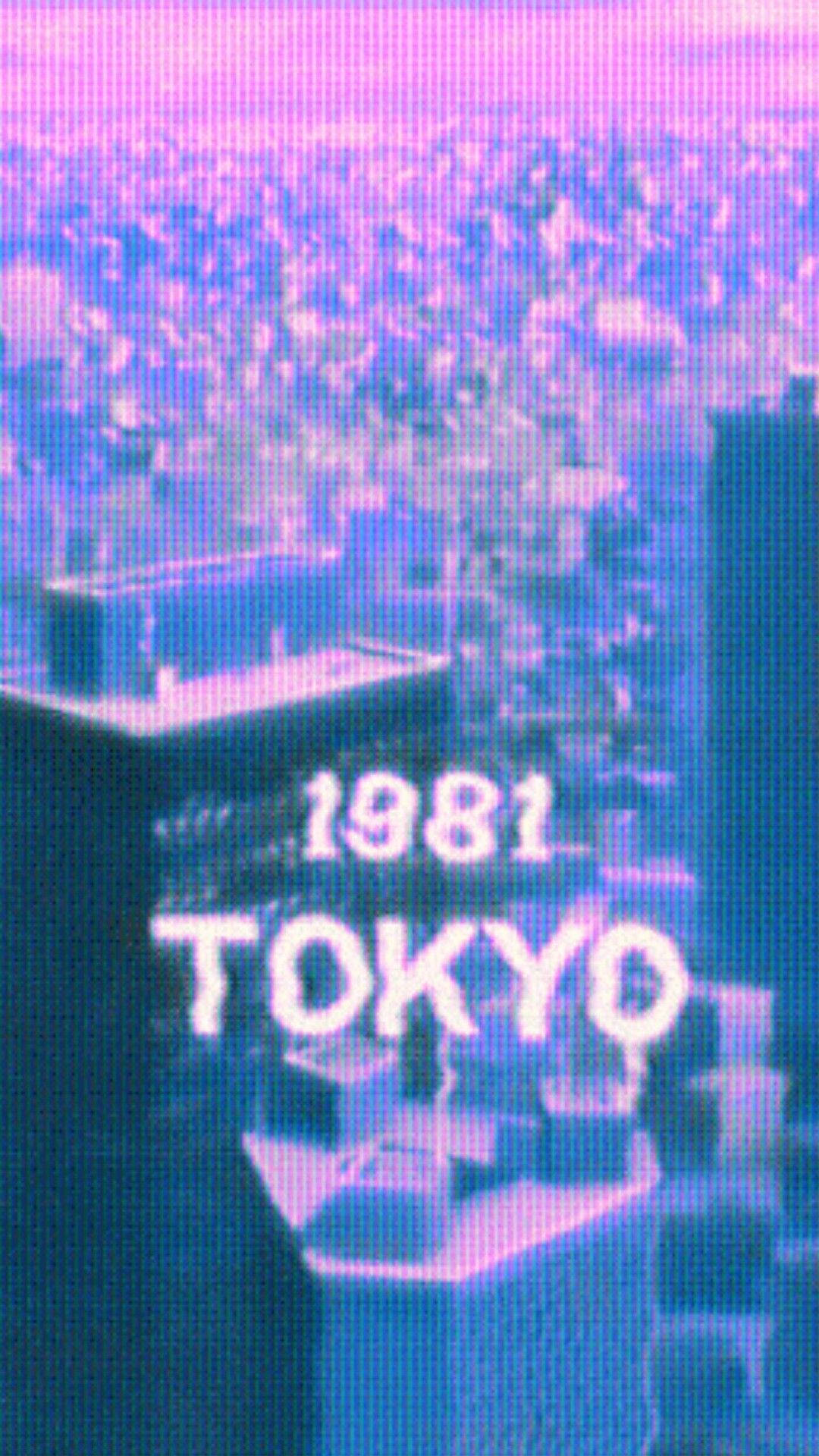 1981 Tokyo, neon blue, pink hues, Full HD Phone Wallpaper