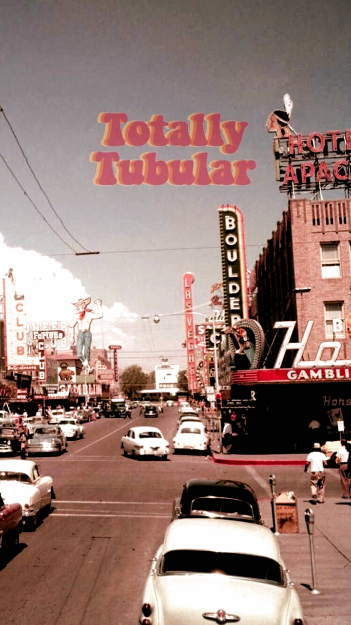 Totally Tubular Retro Aesthetic iPhone, vintage cars, neon signs, HD Phone Wallpaper