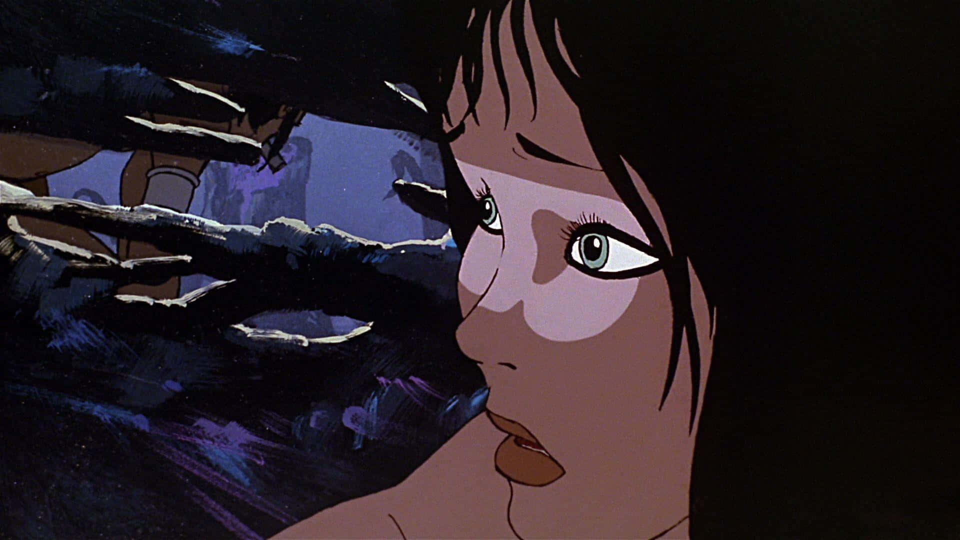 retro anime, anime girl, wide eyes, Full HD Desktop Wallpaper