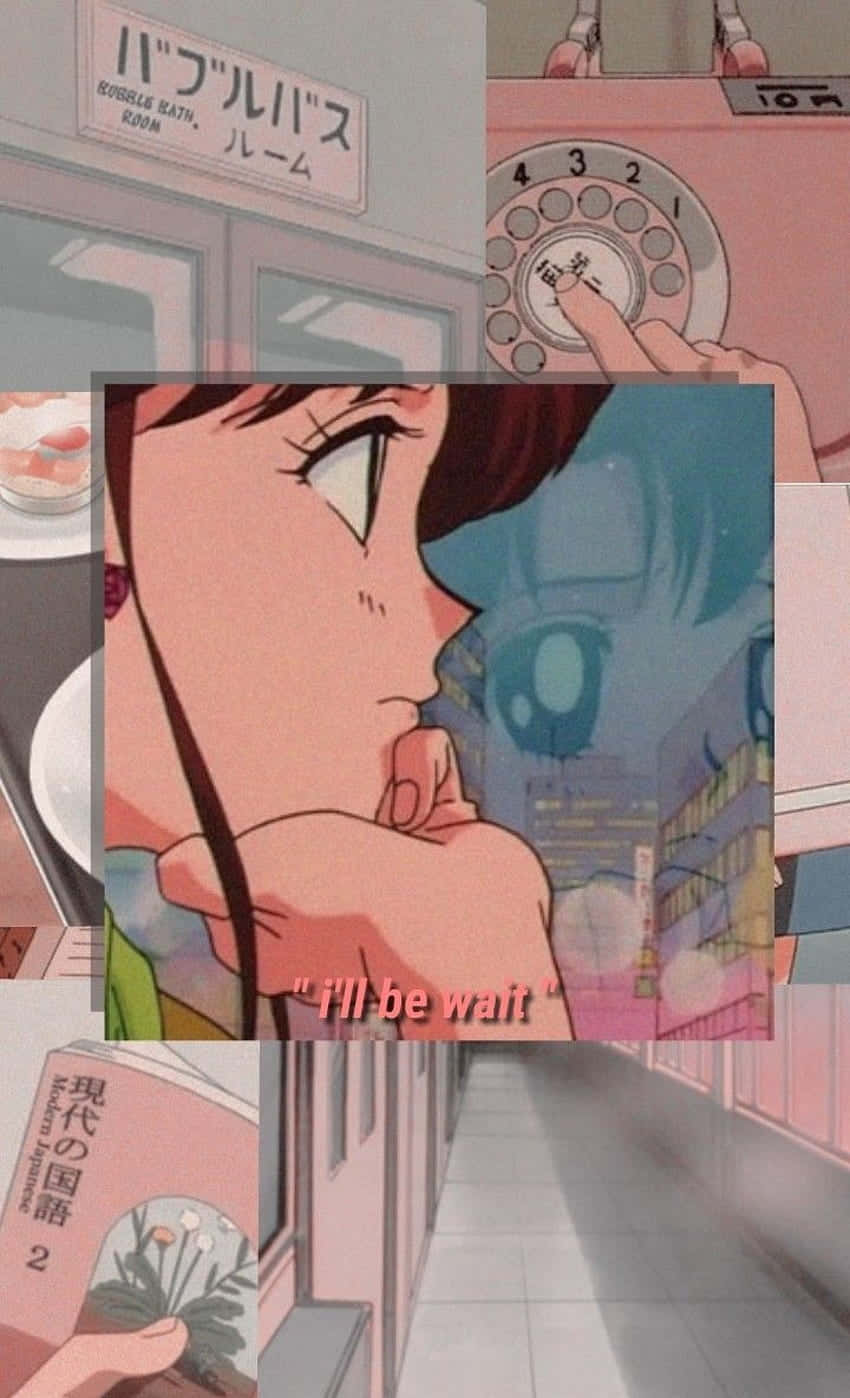 vintage anime, retro closeup, girl, HD Phone Wallpaper