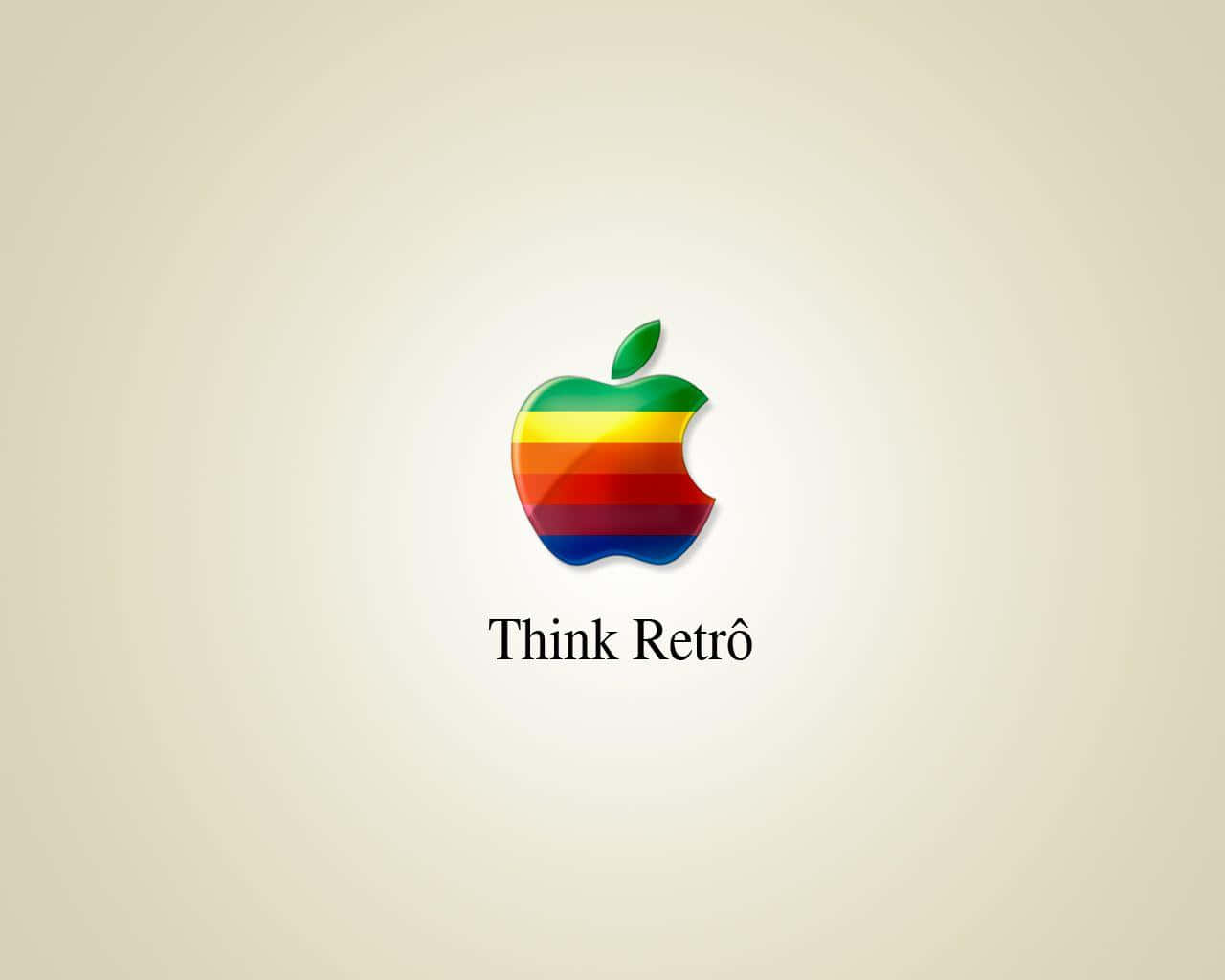 Retro Apple Logo, rainbow Apple logo, bite mark, HD Desktop Wallpaper
