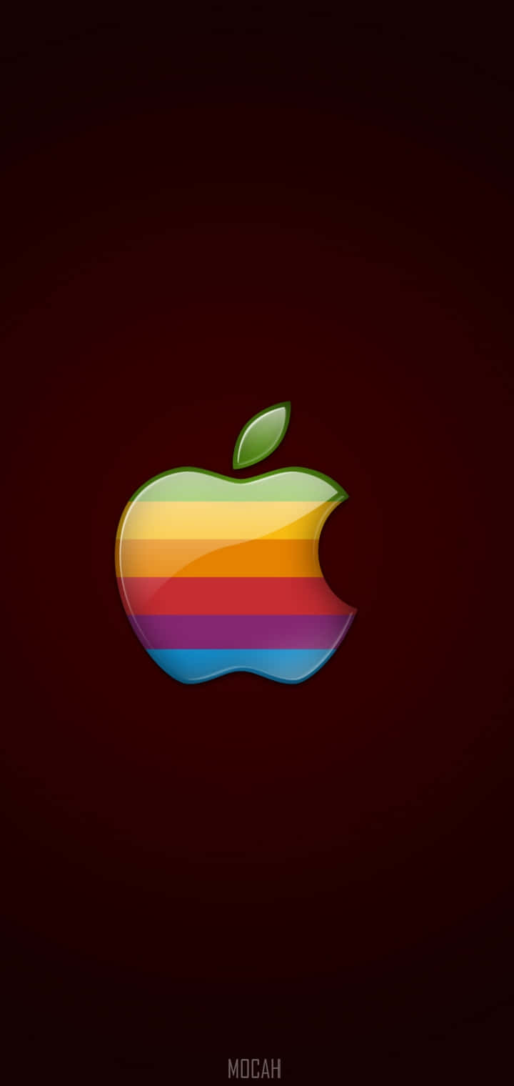 Retro Apple Logo, Apple logo, glossy, HD Phone Wallpaper