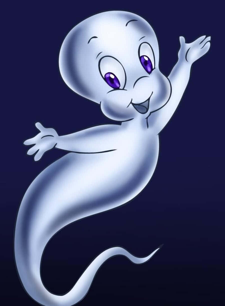 vintage cartoon aesthetic, purple eyes, cheerful cartoon ghost, SD Phone Wallpaper