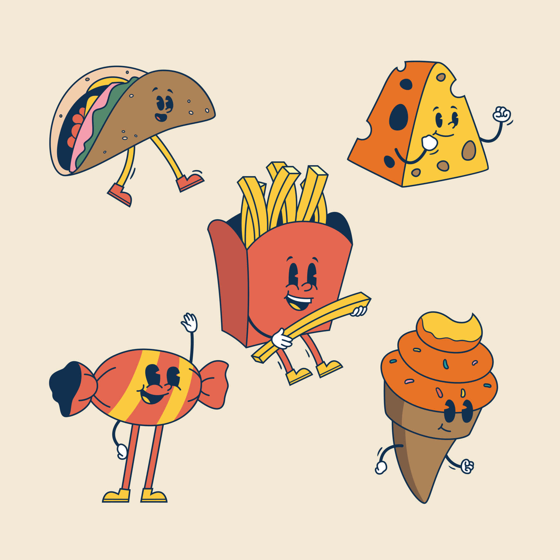 taco, fries, cheese, Full HD Desktop Wallpaper