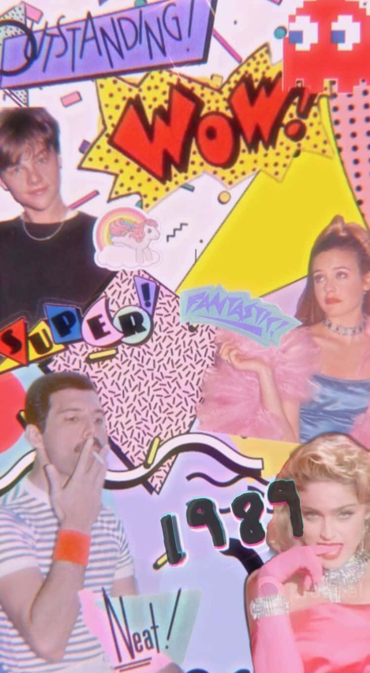 retro 80s aesthetic, 1980s pop art, retro celebrities, HD Phone Wallpaper