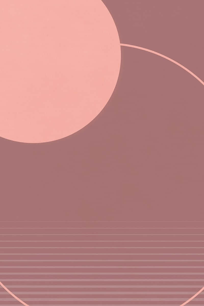 retro sunrise abstract art, soft pink circle, muted mauve background, SD Phone Wallpaper