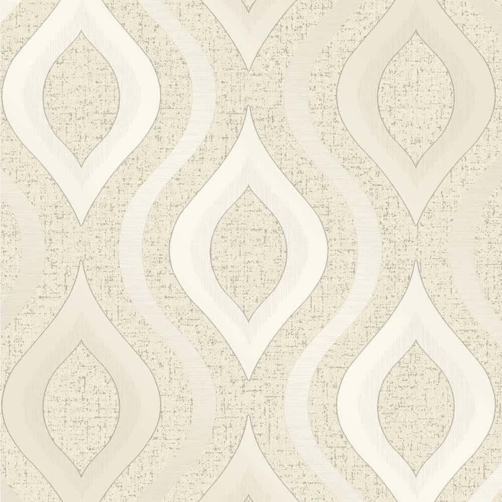 Retro Colors, teardrop shapes, cream, SD Desktop Wallpaper