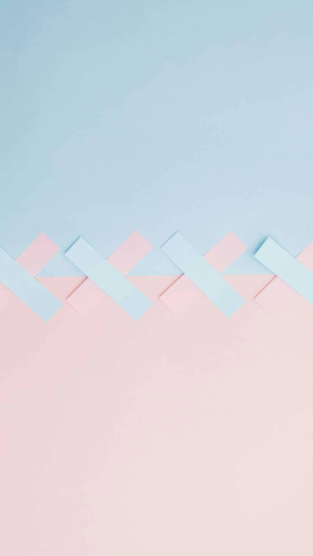 pastel pink, pastel blue, zigzag border, Full HD Phone Wallpaper