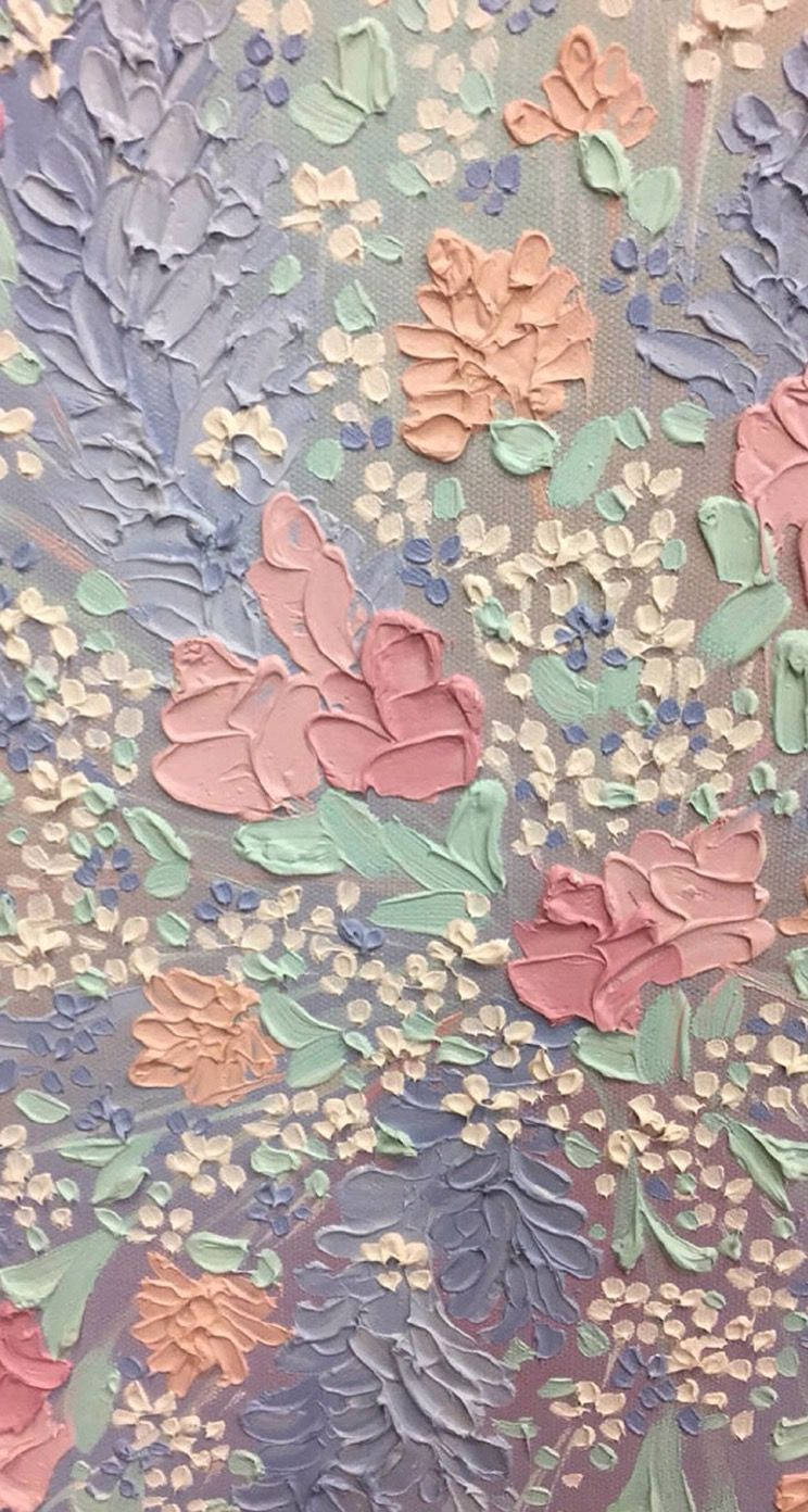 vintage pastel, textured floral pattern, soft pastels, HD Phone Wallpaper