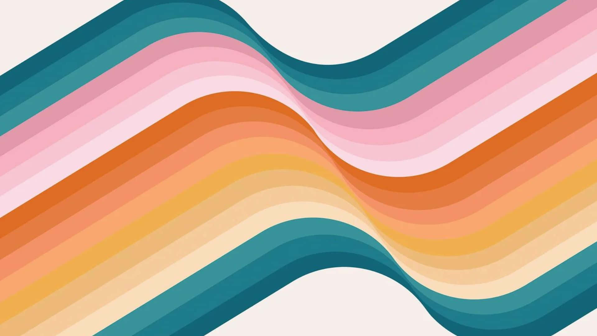 Retro Wave, pastel pink, teal, Full HD Desktop Wallpaper
