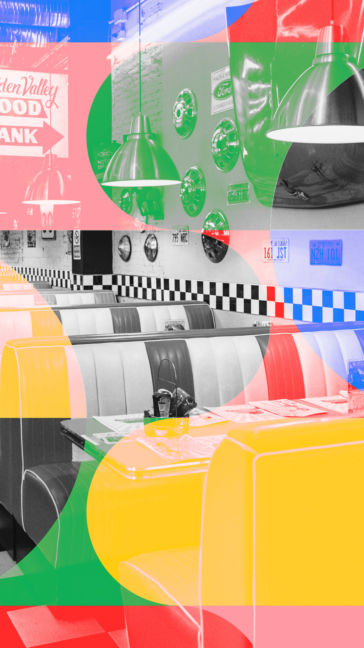 80s, retro, vintage diner, 2K Phone Wallpaper