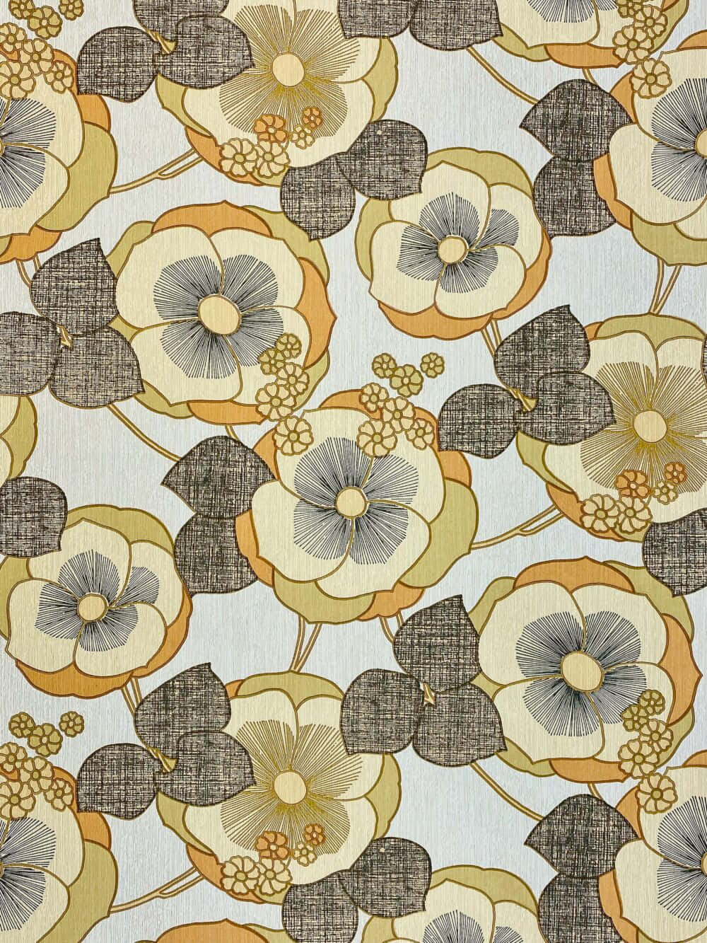 Classic Vintage Floral Wallpaper, beige, brown, HD Phone Wallpaper