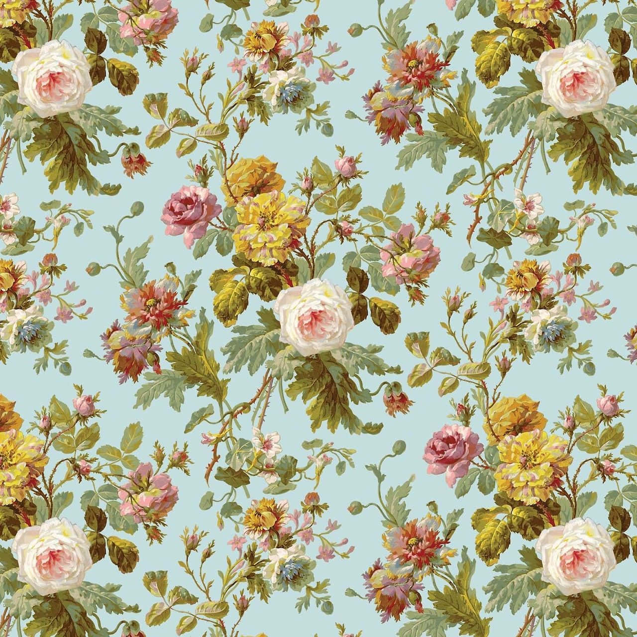 vintage flower, roses, wildflowers, HD Desktop Wallpaper