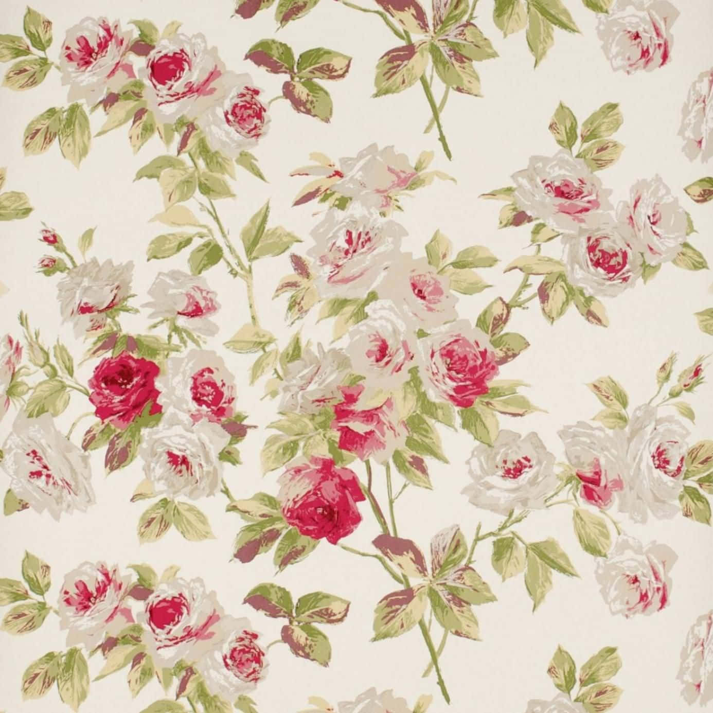 vintage flower, pink roses, white roses, HD Desktop Wallpaper