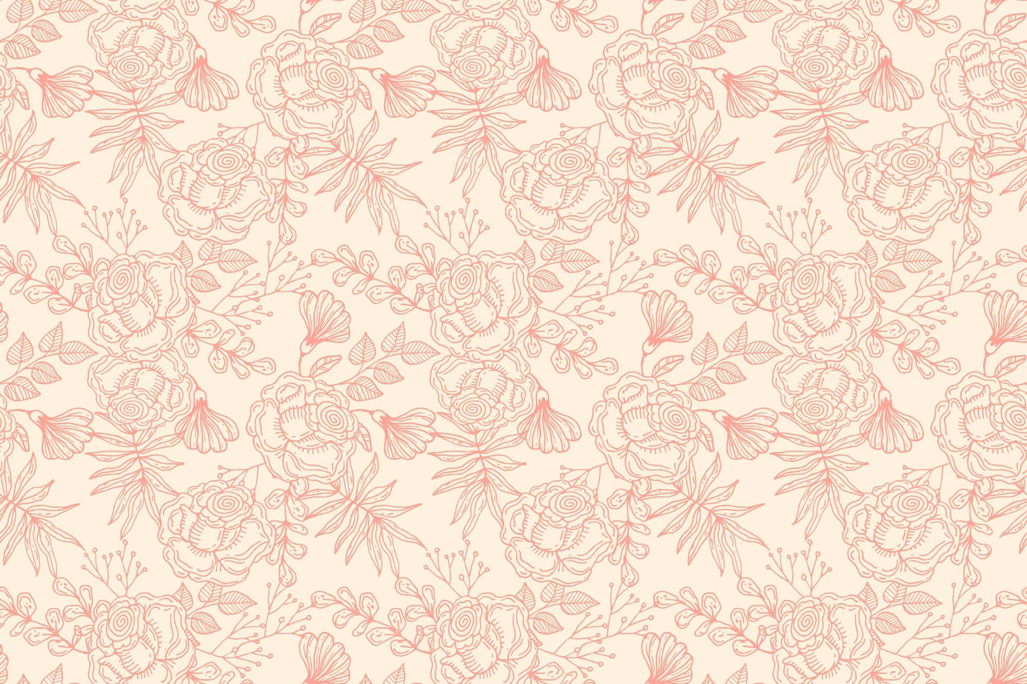vintage flower, light pink, coral pink, Full HD Desktop Wallpaper