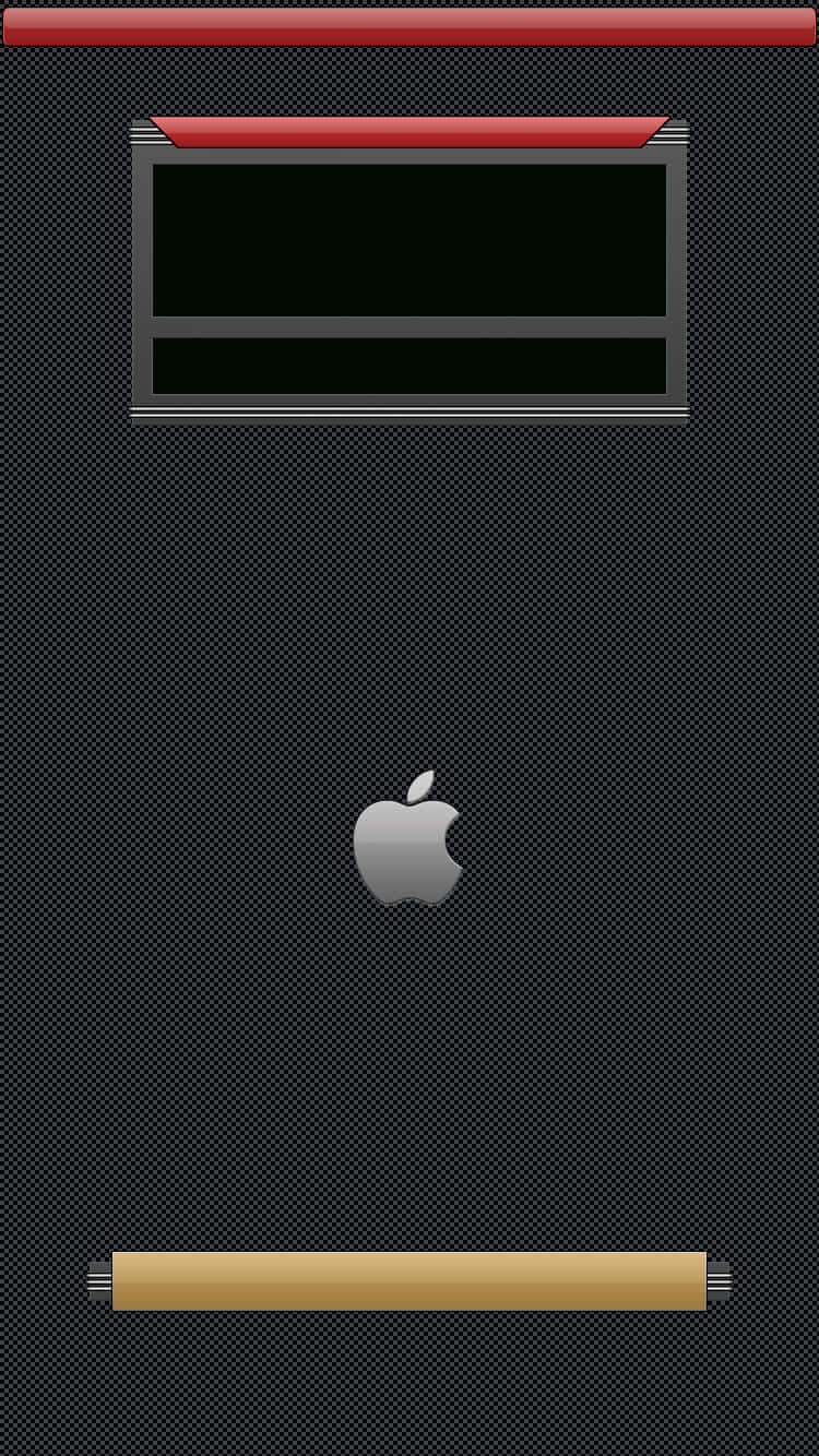 Retro iPhone, black, silver Apple logo, HD Phone Wallpaper