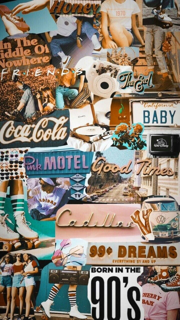 90s nostalgia, retro text, skateboards, HD Phone Wallpaper