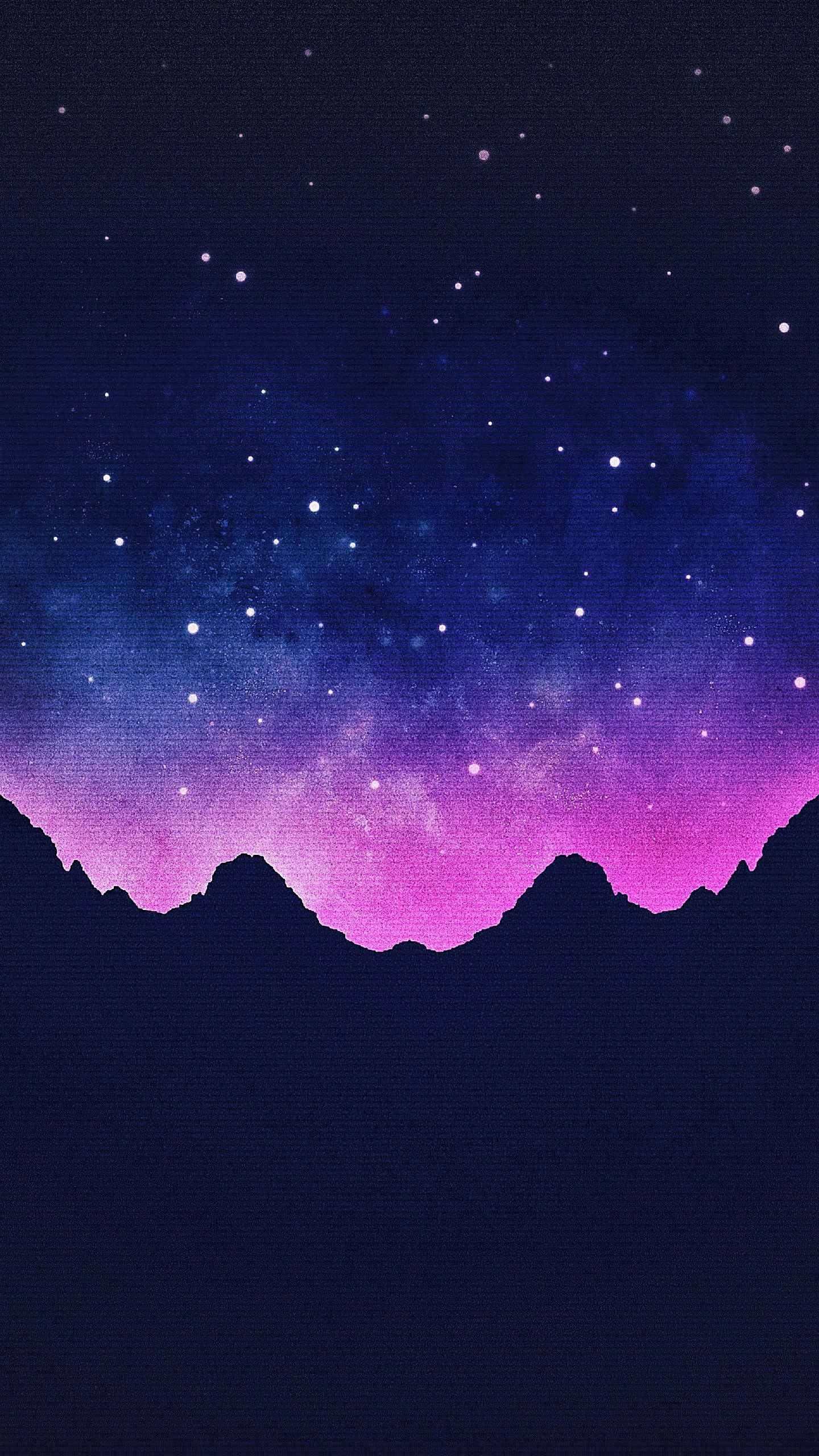 Retro Space, vibrant purple and blue starry night sky, glowing cosmic dust, 2K Phone Wallpaper