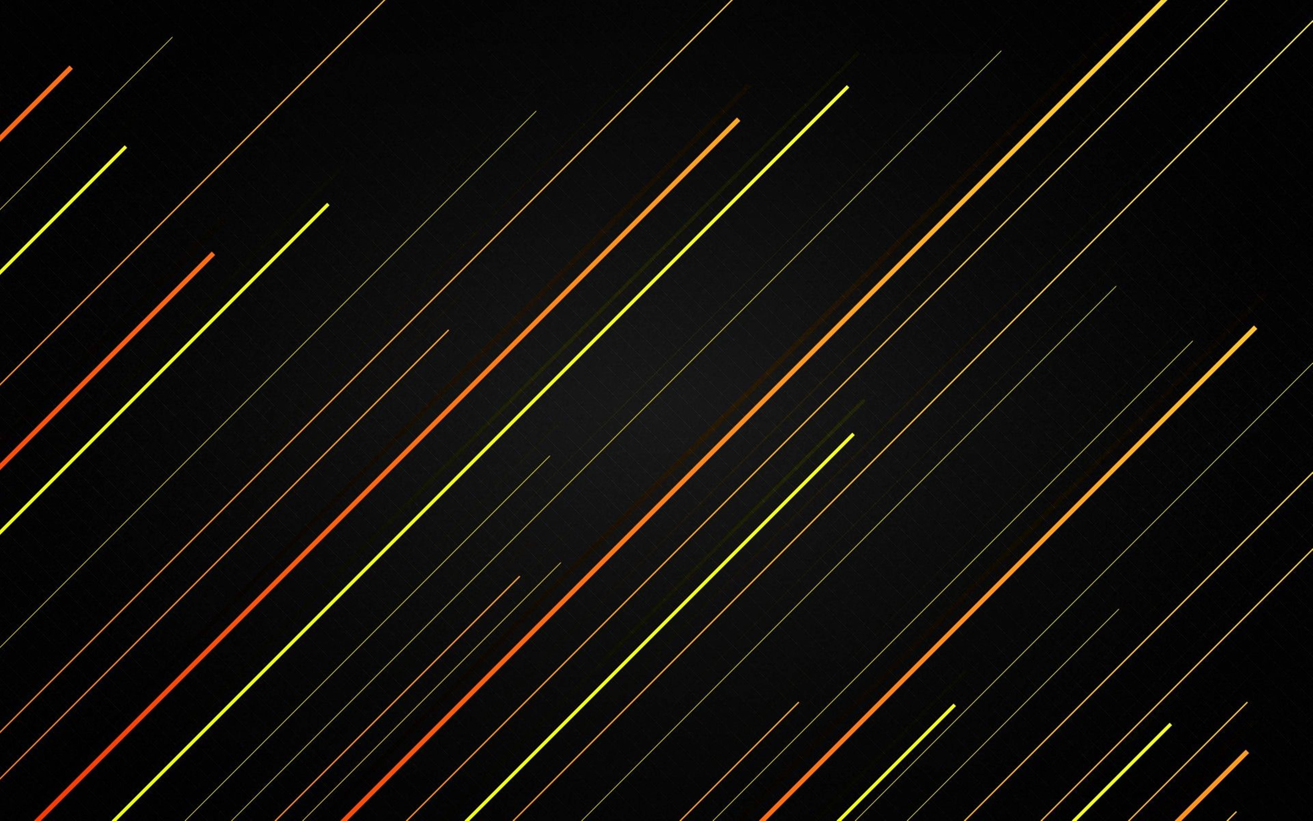 Retro Light Lines Pattern, orange, yellow, 5K Desktop Wallpaper