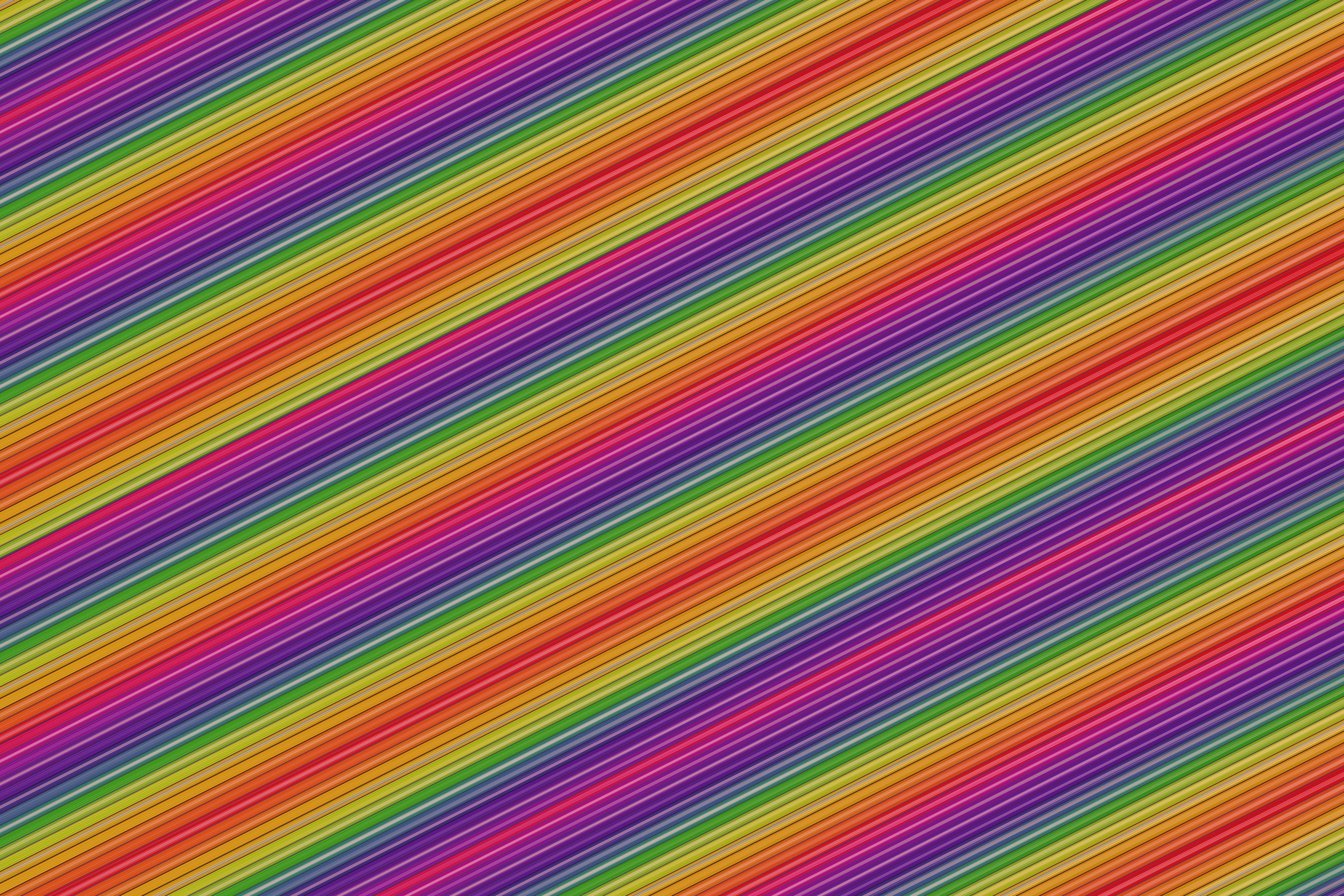Retro Rainbow Stripes, diagonal rainbow stripes, vibrant, 5K Desktop Wallpaper