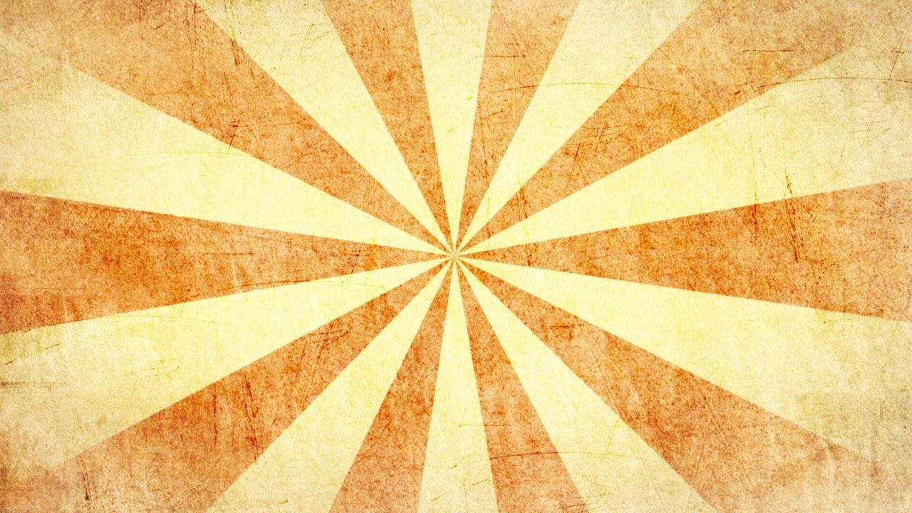 Retro Dartboard Outline, sunburst pattern, warm orange, HD Desktop Wallpaper