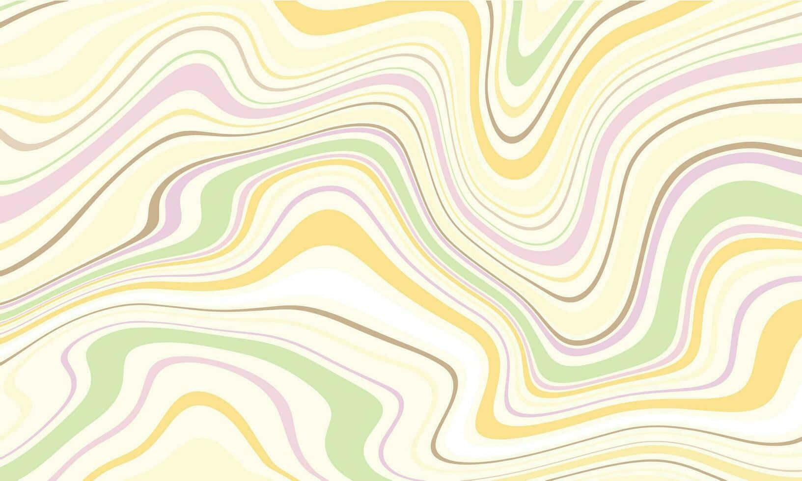 Retro Wavy Pattern, pastel waves, yellow green, HD Desktop Wallpaper