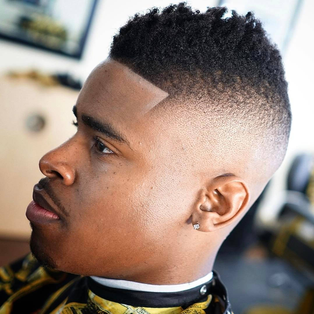 Mohawk Fade, textured fade haircut, diamond stud earring, SD Desktop Wallpaper