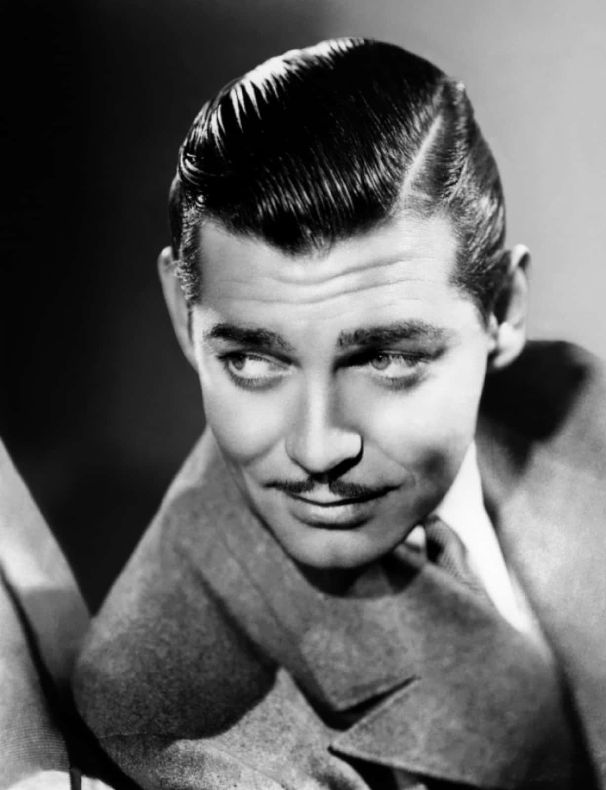 classic slicked back hairstyle, vintage portrait, black and white portrait, HD Phone Wallpaper