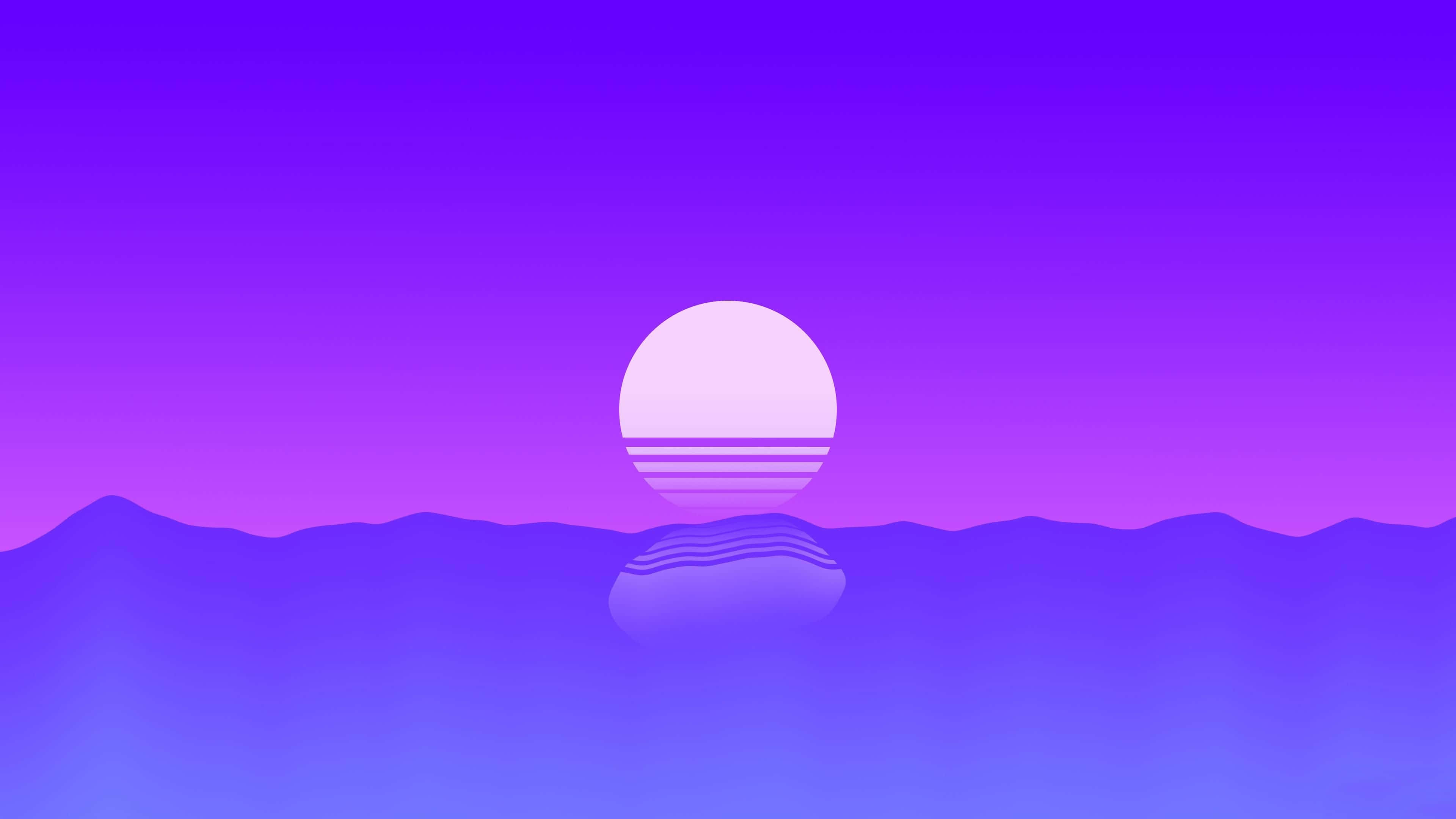 Retro Sunset, golden sunset, purple sunset, 4K Desktop Wallpaper