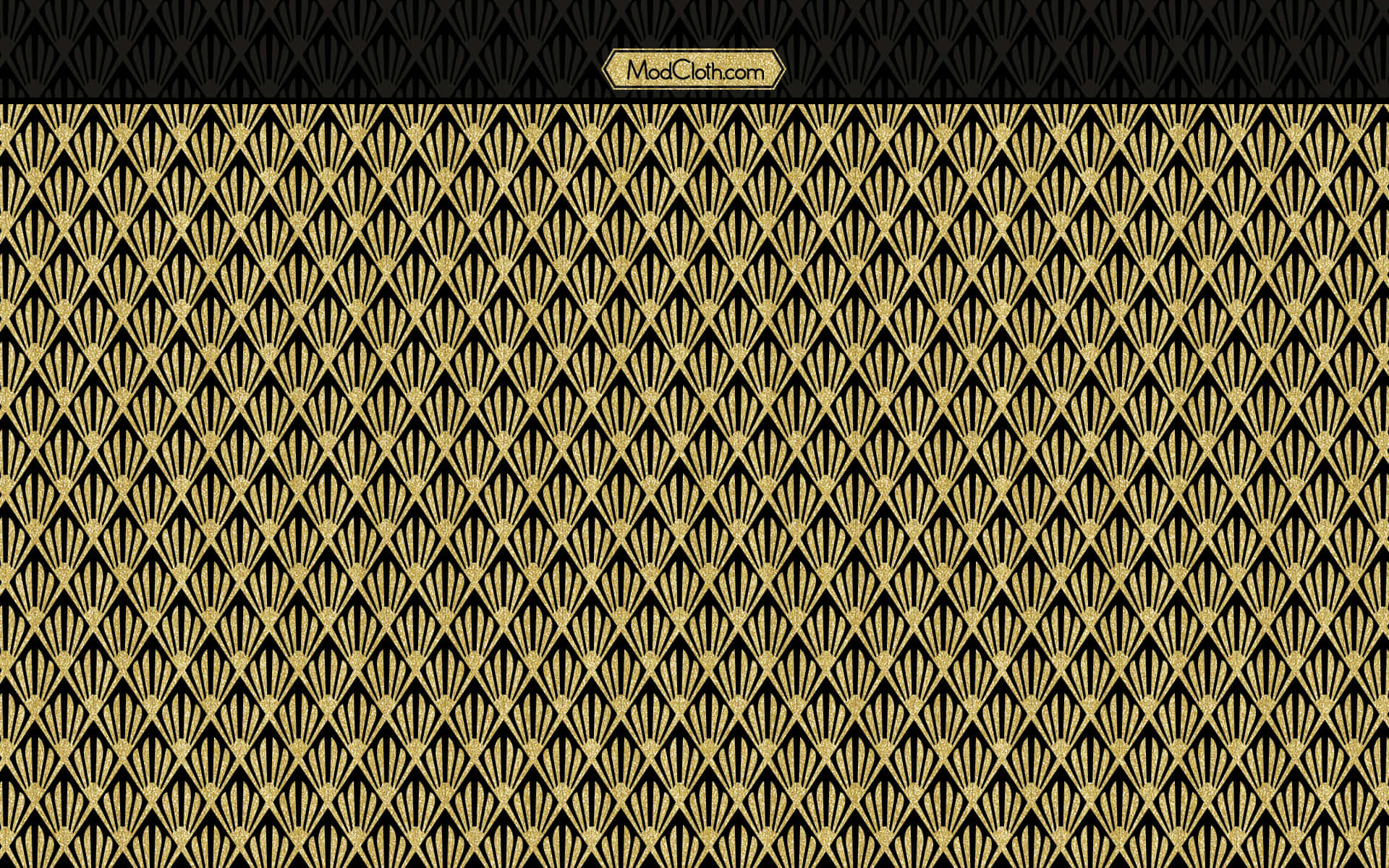 art deco computer, black and gold, geometric pattern, Full HD Desktop Wallpaper