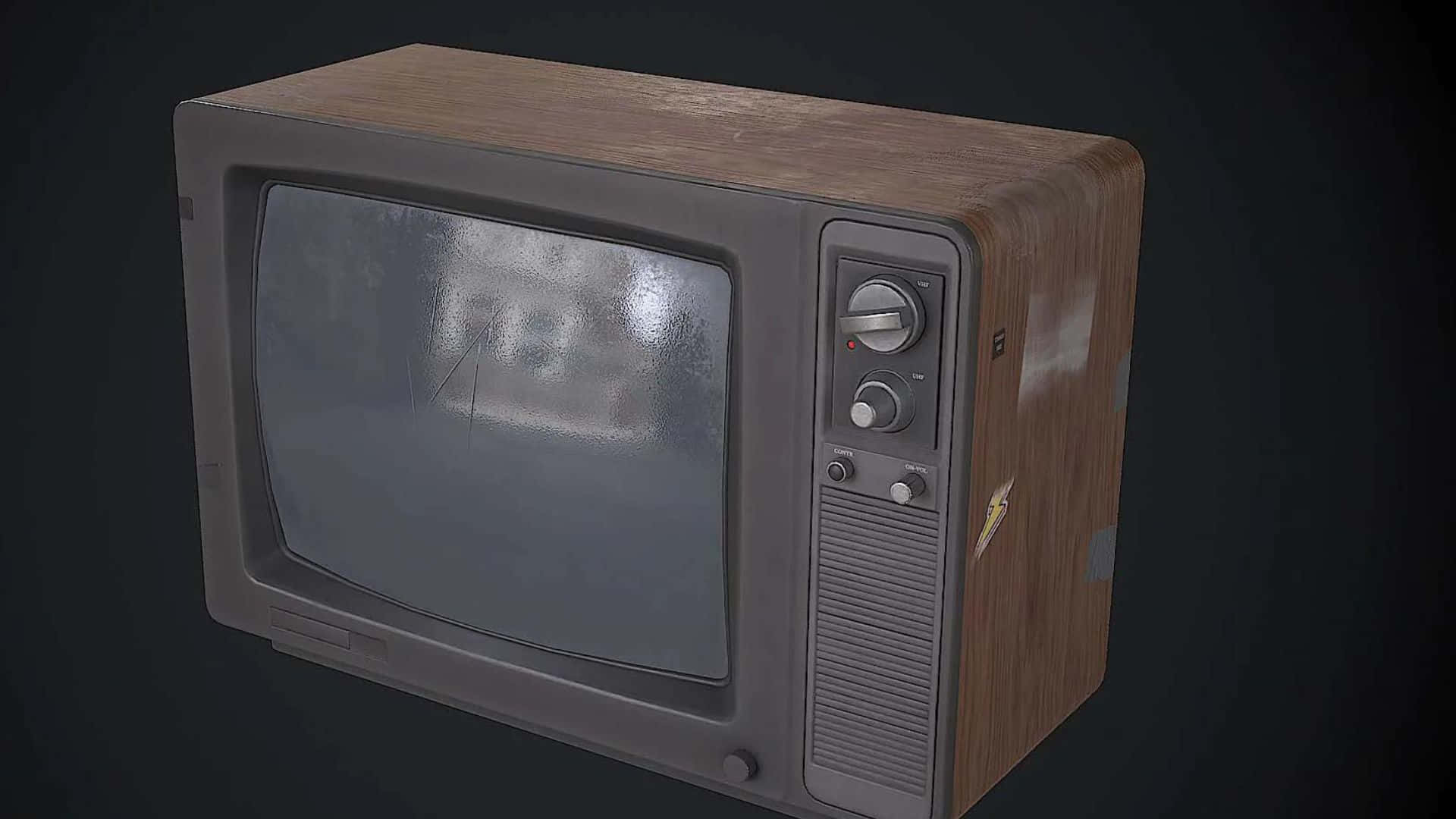 vintage wooden television set, knobs and dials, dark background, Full HD Desktop Wallpaper