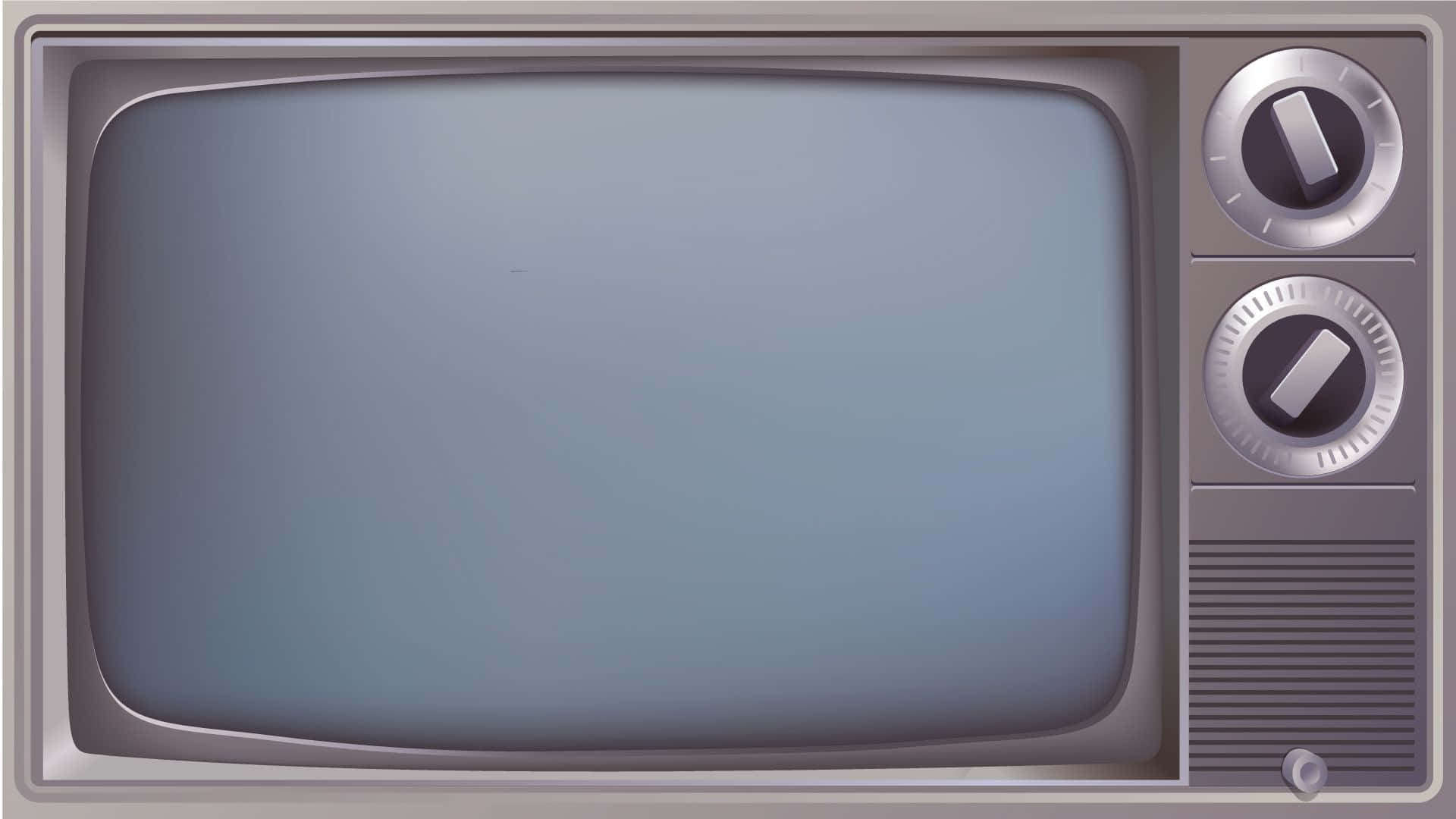 vintage television set, silver, blank screen, Full HD Desktop Wallpaper