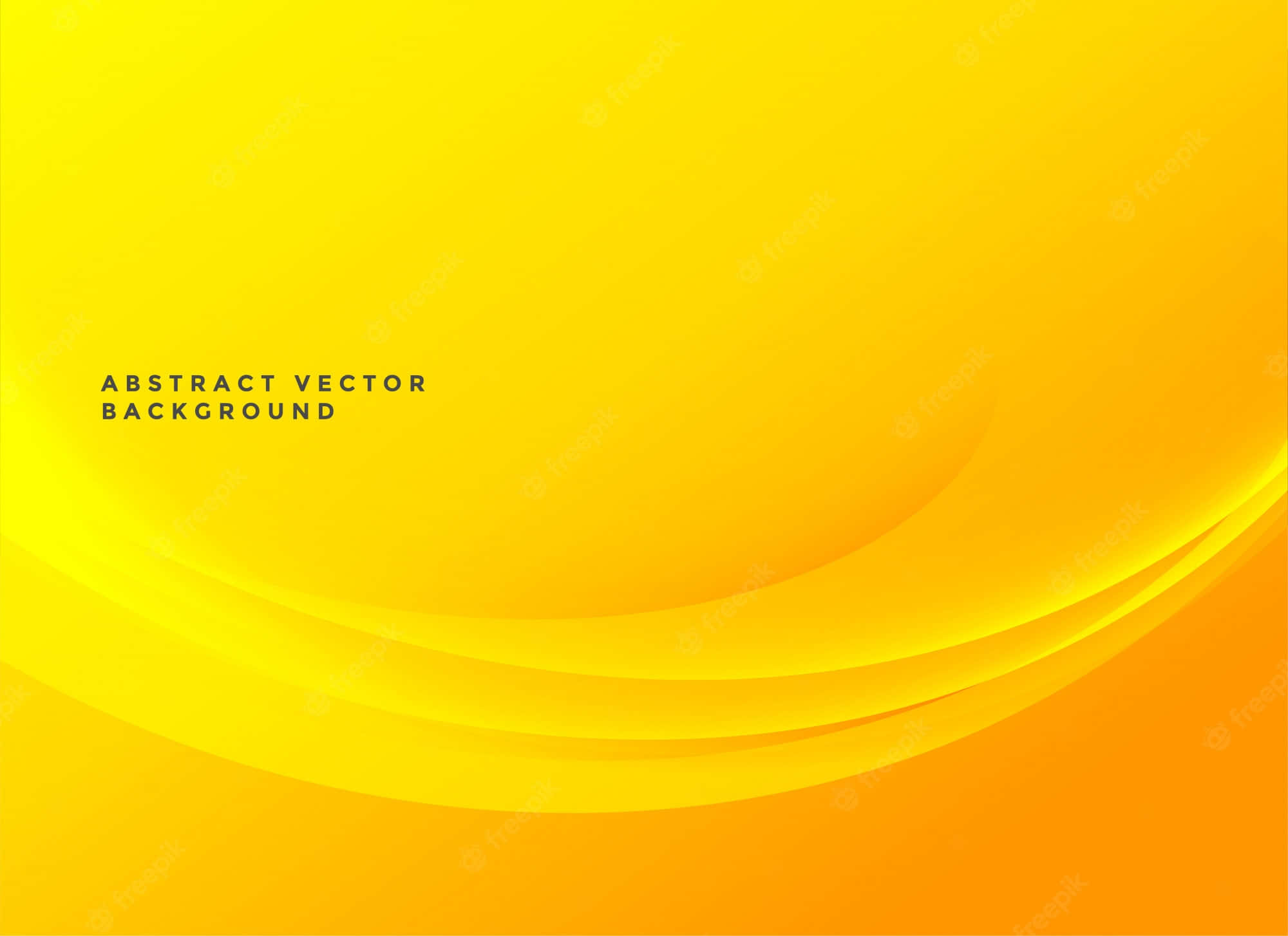 Retro Yellow, vibrant abstract vector background, flowing yellow and orange curves, Full HD Desktop Wallpaper