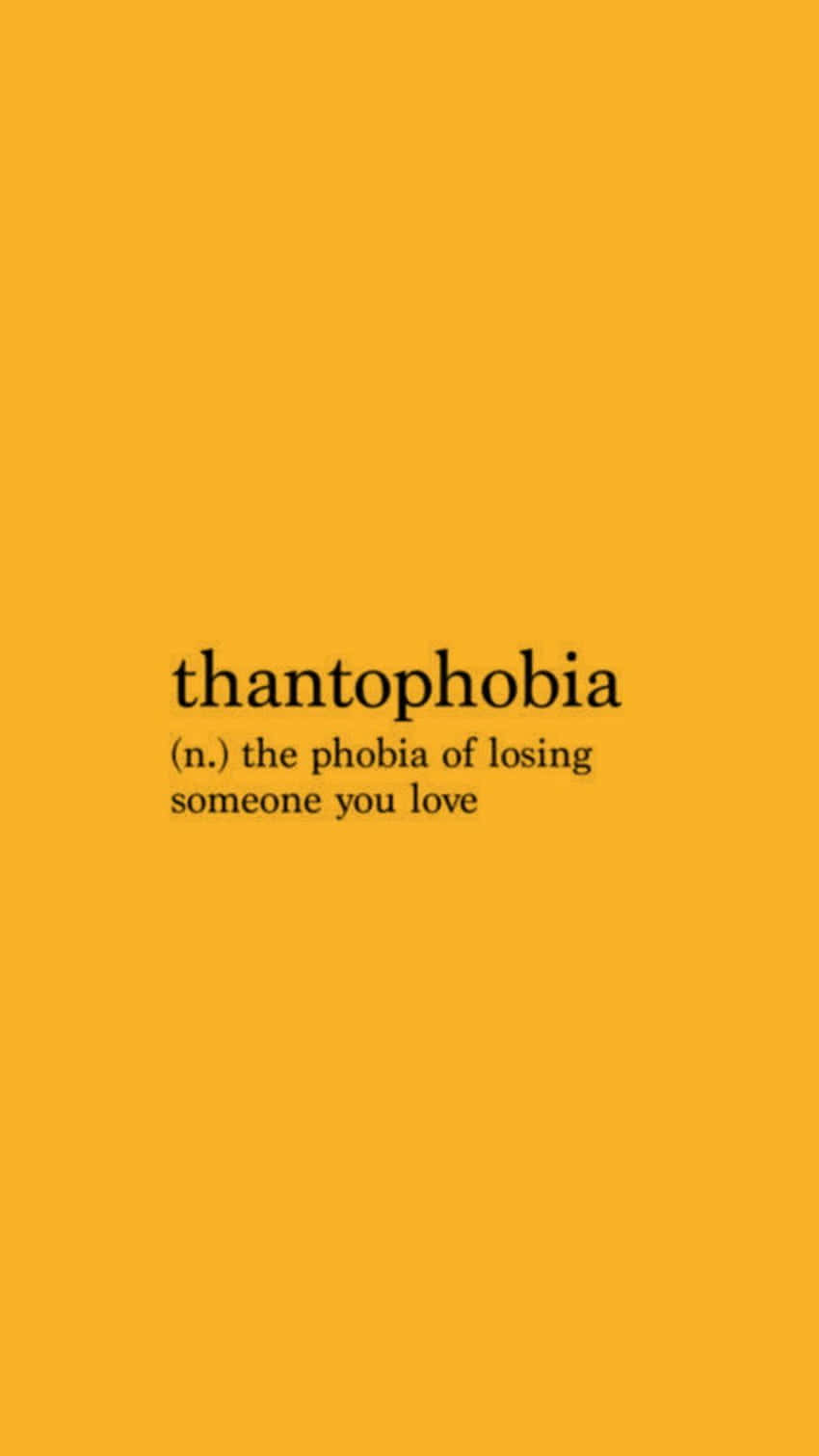 retro yellow, thantophobia, black text, HD Phone Wallpaper