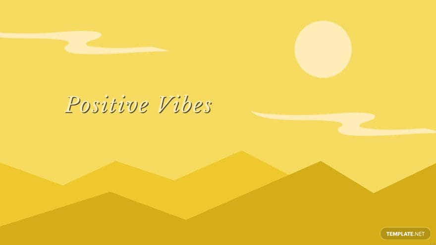 Retro Yellow, yellow landscape, stylized mountains, SD Desktop Wallpaper