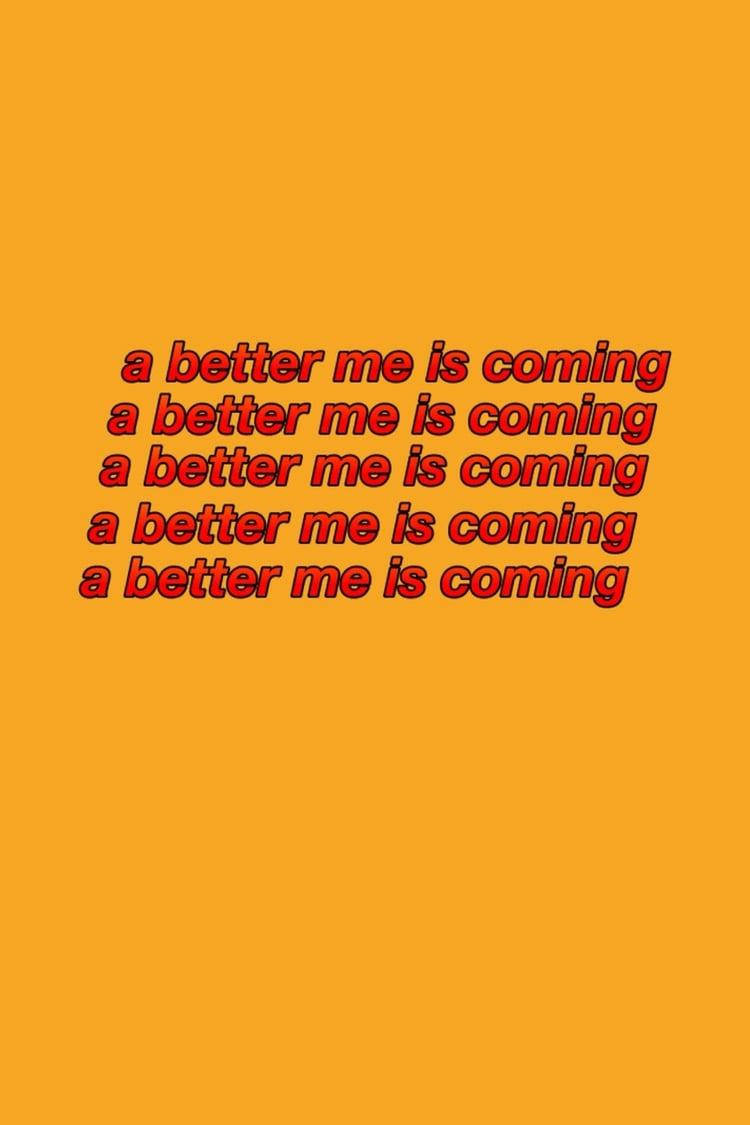 yellow vintage aesthetic style, solid orange background, bold red text, SD Phone Wallpaper