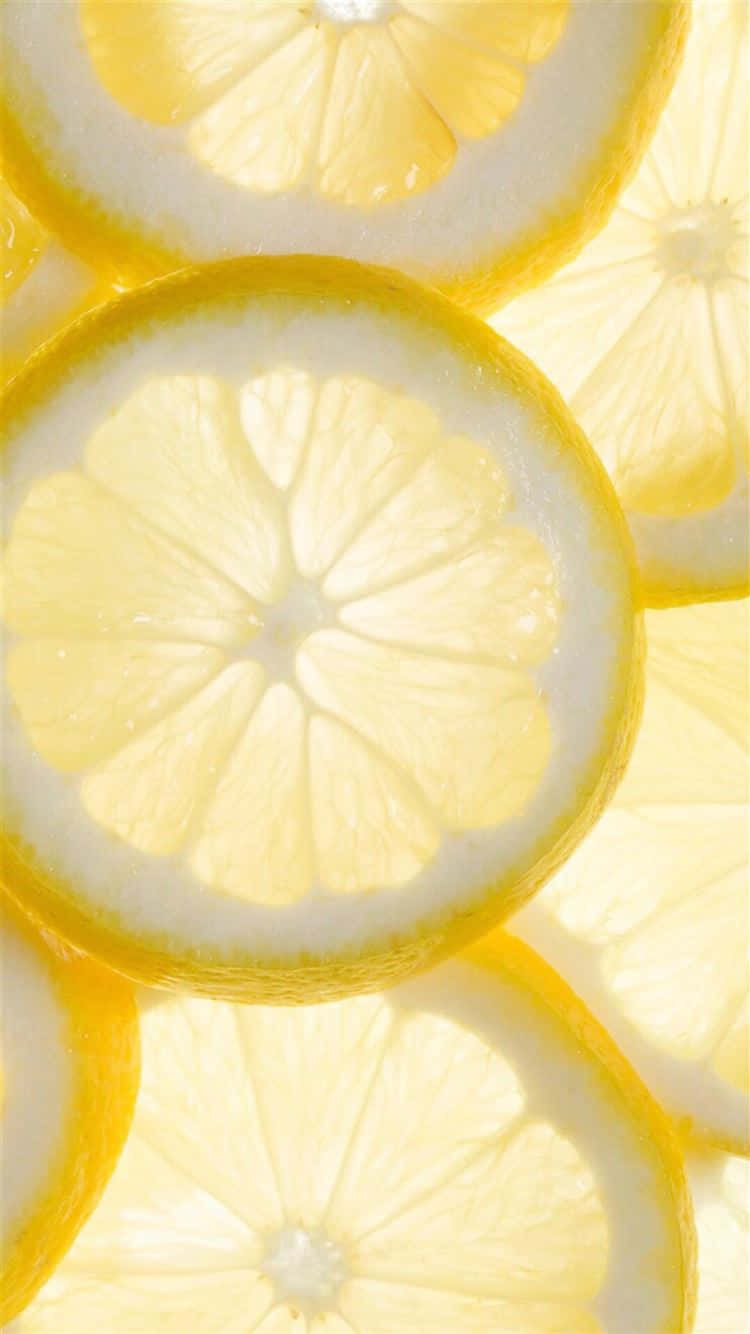 Cool Yellow, sliced lemons, bright yellow pattern, HD Phone Wallpaper