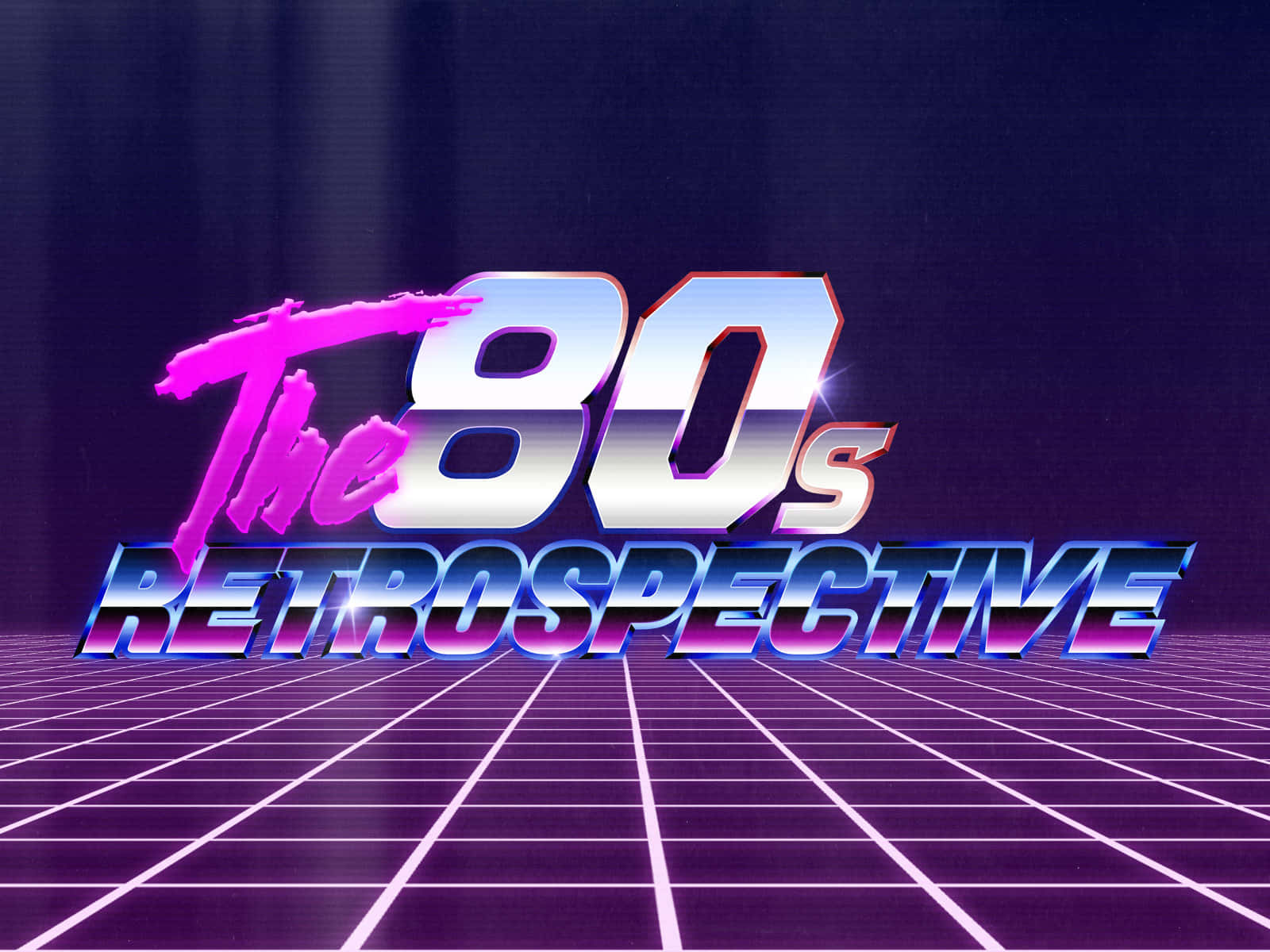80s Retrospective, neon pink, blue, HD Desktop Wallpaper