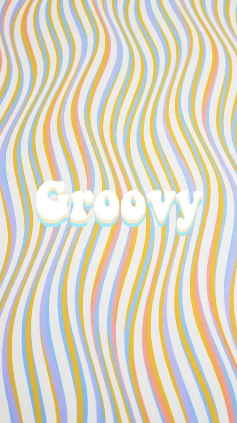 Groovy, pastel stripes, yellow pink blue and white, HD Phone Wallpaper