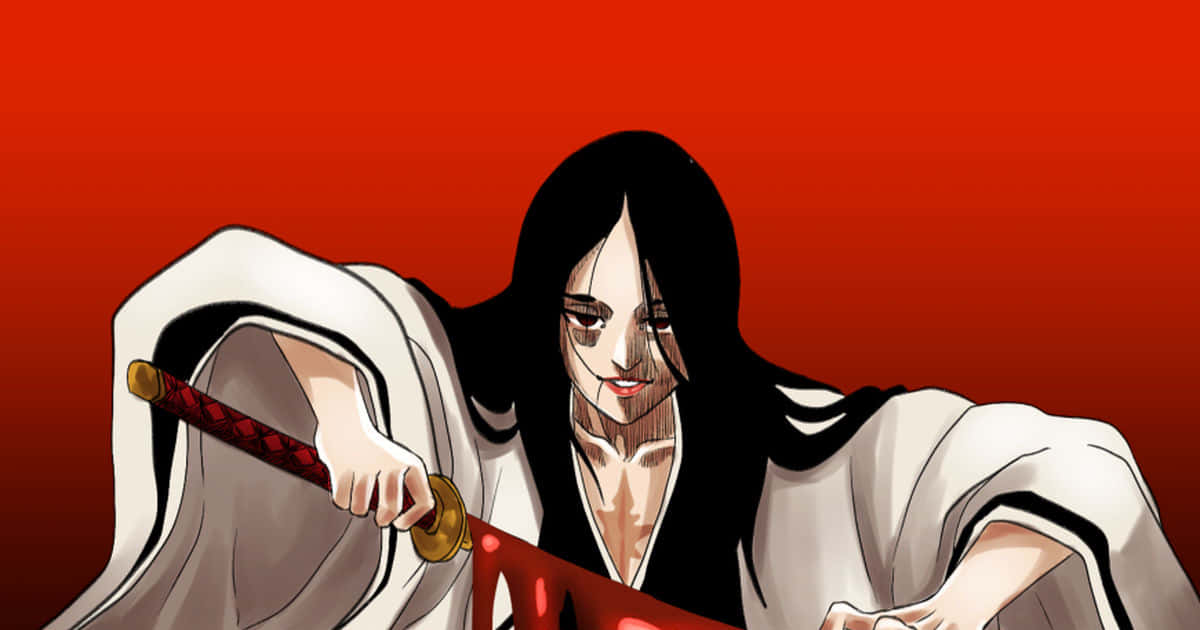 Retsu Unohana, long black hair, white robe, SD Desktop Wallpaper