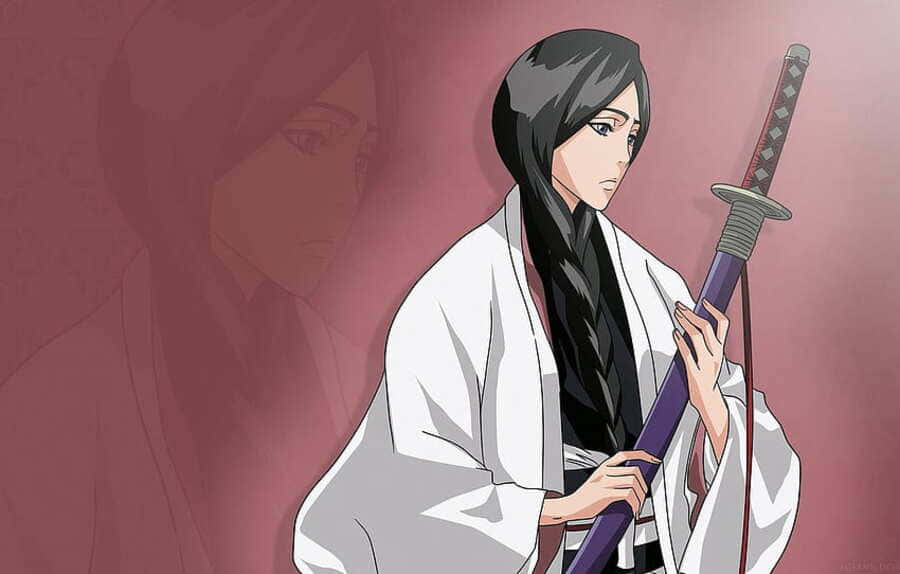 Retsu Unohana, white robe, purple sword, SD Desktop Wallpaper