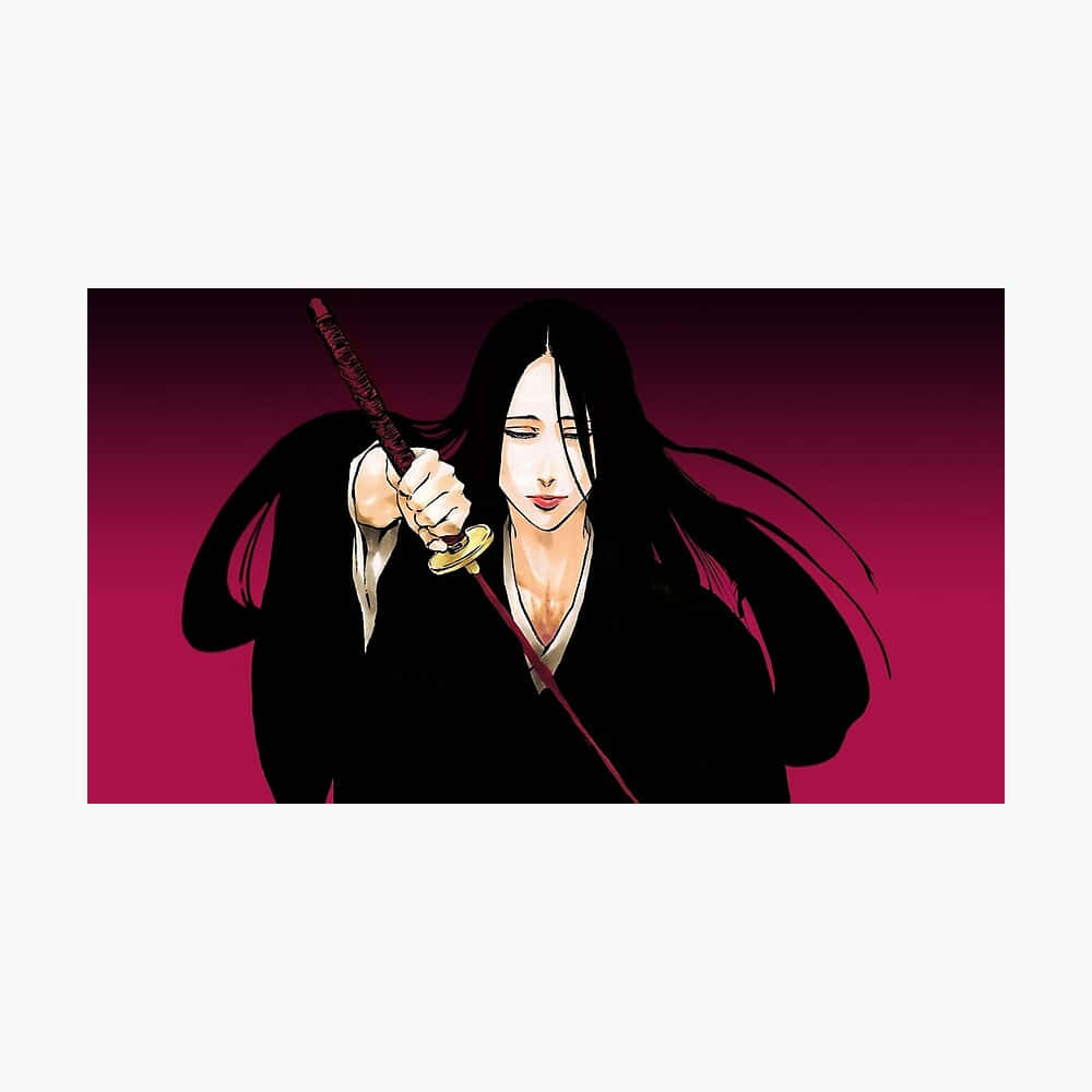 Retsu Unohana, long black hair, sword, SD Desktop Wallpaper