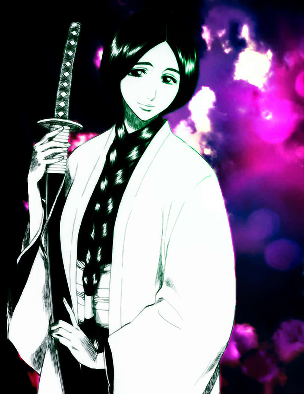 Retsu Unohana, white kimono, katana, HD Phone Wallpaper