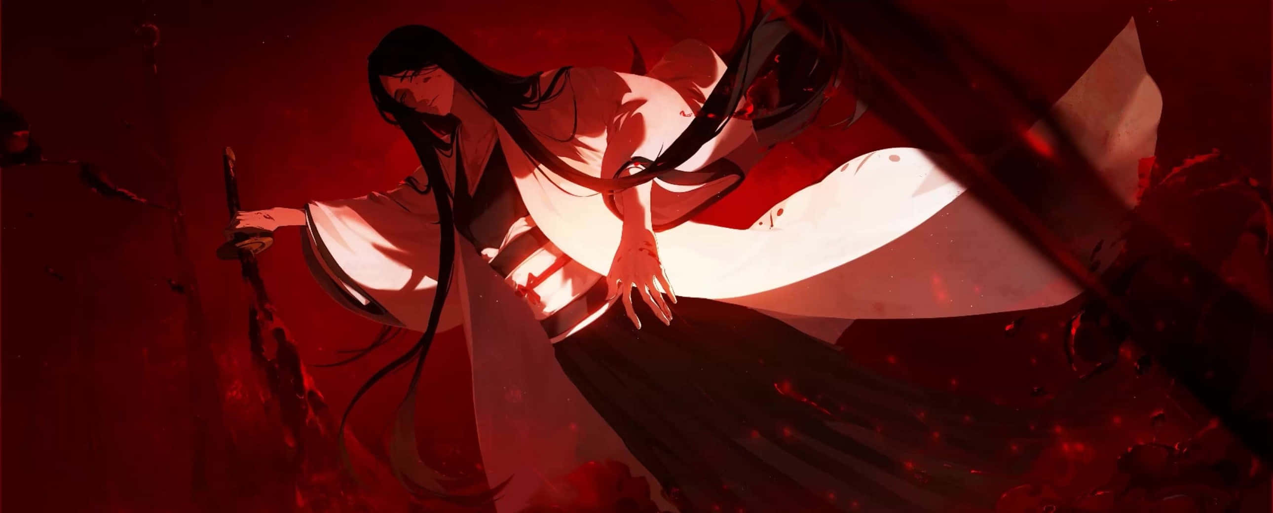 Retsu Unohana, white robes, sword, 2K Desktop Wallpaper