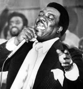 Rev James Cleveland, tuxedo, microphone, SD Phone Wallpaper