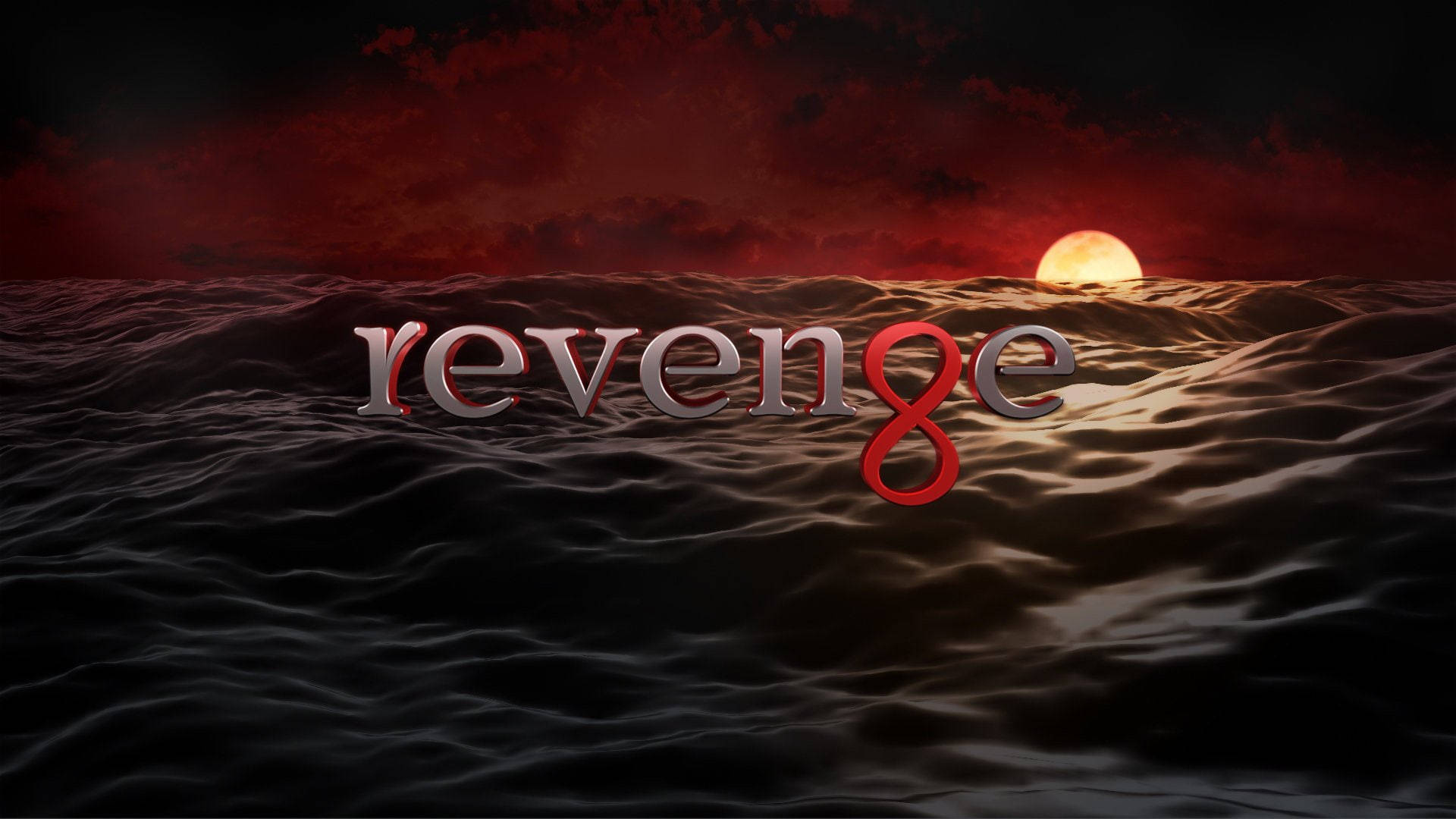 Revenge, Tv Show Poster, dark ocean waves, Full HD Desktop Wallpaper