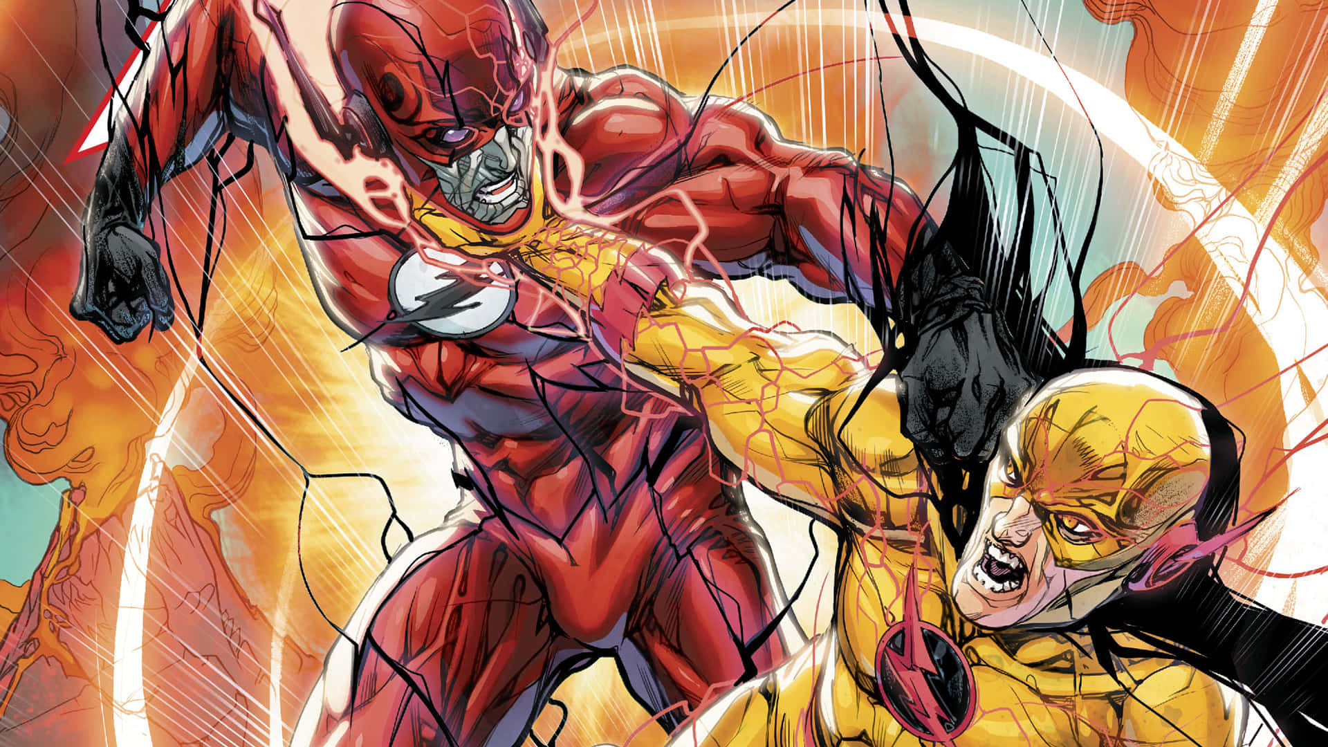 The Flash, Reverse Flash, red suit, Full HD Desktop Wallpaper