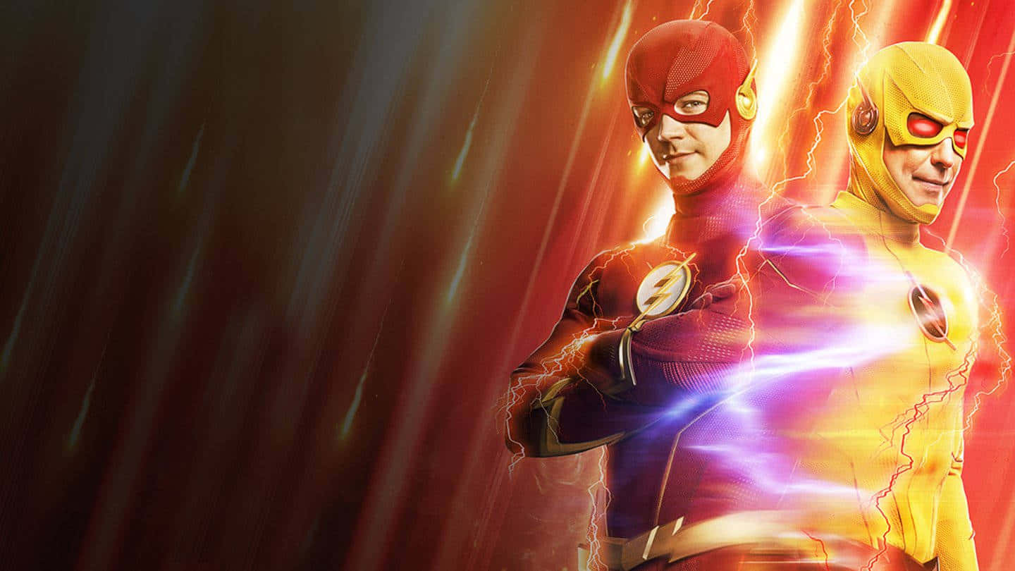 Flash, Reverse Flash, red and yellow suits, HD Desktop Wallpaper