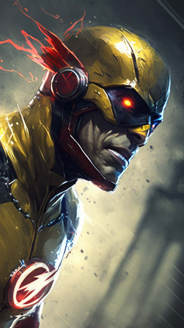 Reverse Flash, yellow suit, red lightning bolt emblem, HD Phone Wallpaper